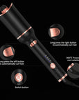 Cozeo™ Ceramic Automatic Hair Curler stored in a waterproof travel organizer