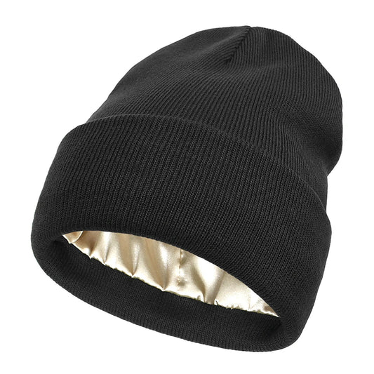 SatinShield Cozy Winter Satin Beanie