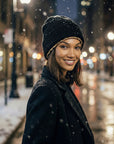 Stylish and functional hair defense: The Cozeo™ boutique satin-lined beanie for daily hair protection